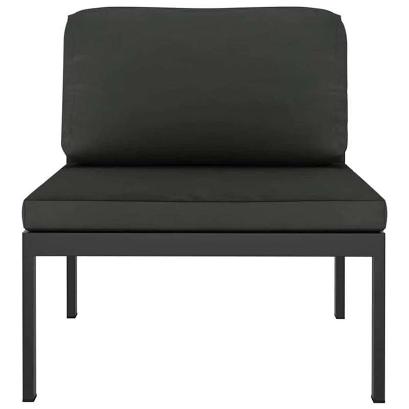 vidaXL 7 Piece Patio Lounge Set with Cushions Aluminum Anthracite
