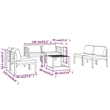 vidaXL 7 Piece Patio Lounge Set with Cushions Aluminum Anthracite