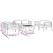 vidaXL 7 Piece Patio Lounge Set with Cushions Aluminum Anthracite