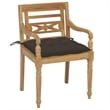 vidaXL Batavia Chairs with Cushions 8 pcs Solid Teak Wood