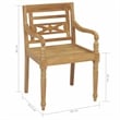 vidaXL Batavia Chairs with Cushions 8 pcs Solid Teak Wood