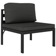vidaXL 11 Piece Patio Lounge Set with Cushions Aluminum Anthracite