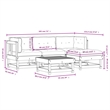 vidaXL 5 Piece Patio Lounge Set with Cushions Solid Wood