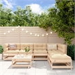 vidaXL 7 Piece Patio Lounge Set with Cushions Solid Wood