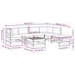 vidaXL 7 Piece Patio Lounge Set with Cushions Solid Wood