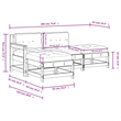 vidaXL 4 Piece Patio Lounge Set with Cushions Solid Wood