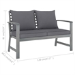 vidaXL 4 Piece Patio Lounge Set with Cushions Solid Acacia Wood