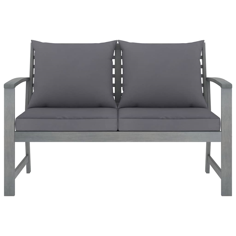 vidaXL 4 Piece Patio Lounge Set with Cushions Solid Acacia Wood