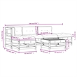 vidaXL 6 Piece Patio Lounge Set with Cushions Solid Wood