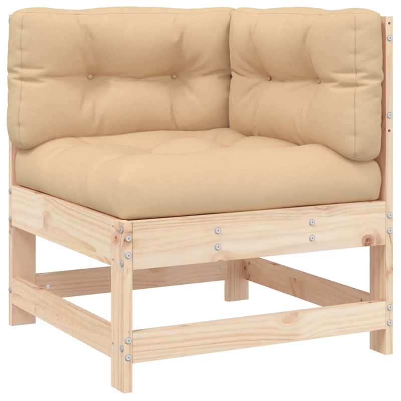 vidaXL 5 Piece Patio Lounge Set with Cushions Solid Wood