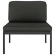 vidaXL 3 Piece Patio Lounge Set with Cushions Aluminum Anthracite