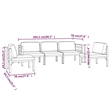 vidaXL 5 Piece Patio Lounge Set with Cushions Aluminum Anthracite