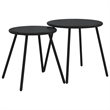 vidaXL 4 Piece Balcony Furniture Set with Cushions Black Steel