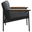 vidaXL 4 Piece Balcony Furniture Set with Cushions Black Steel