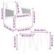 vidaXL 4 Piece Balcony Furniture Set with Cushions Black Steel