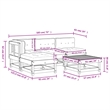 vidaXL 5 Piece Patio Lounge Set with Cushions Solid Wood