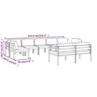 vidaXL 9 Piece Patio Lounge Set with Cushions Aluminum Anthracite