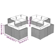 vidaXL 8 Piece Patio Lounge Set with Cushions Poly Rattan Black