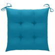 vidaXL Batavia Chairs 2 pcs with Light Blue Cushions Solid Teak Wood