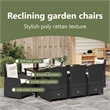 vidaXL Garden Dining Set 9 pcs Black Poly Rattan