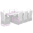 vidaXL 9 Piece Patio Dining Set with Cushions Black Poly Rattan