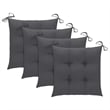 vidaXL Batavia Chairs with Cushions 4 pcs Solid Teak Wood