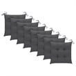 vidaXL Stacking Patio Chairs with Cushions 8 pcs Solid Teak Wood