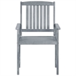 vidaXL Patio Chairs with Cushions 2 pcs Gray Solid Acacia Wood