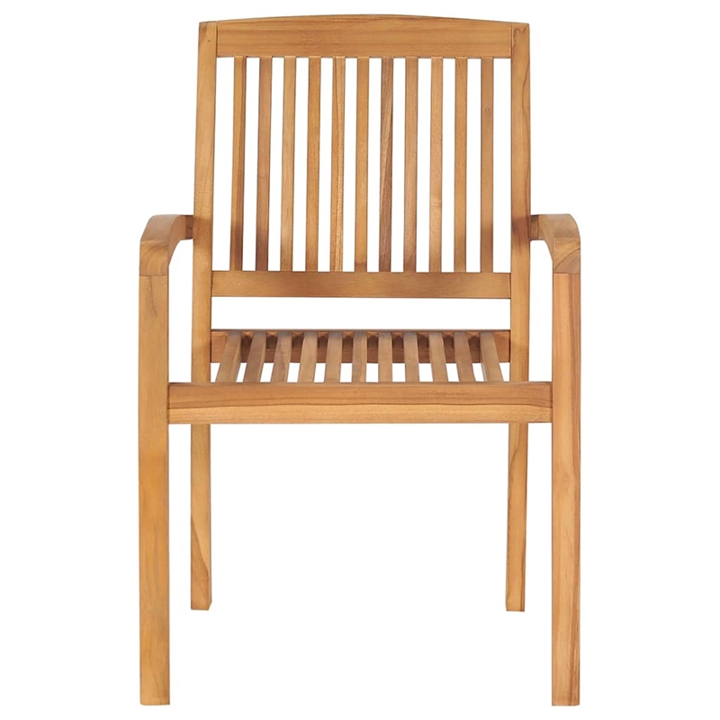 vidaXL Patio Chairs 2 pcs with Cream White Cushions Solid Teak Wood