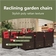 vidaXL Garden Dining Set 9 pcs Brown Poly rattan
