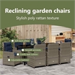 vidaXL Garden Dining Set 9 pcs Gray Poly rattan