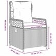 vidaXL Garden Dining Set 9 pcs Brown Poly Rattan