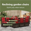 vidaXL Garden Dining Set 9 pcs Brown Poly Rattan