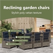 vidaXL Garden Dining Set 9 pcs Grey Poly Rattan