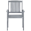 vidaXL Patio Chairs with Cushions 8 pcs Solid Acacia Wood Gray