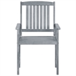 vidaXL Patio Chairs with Cushions 2 pcs Gray Solid Acacia Wood