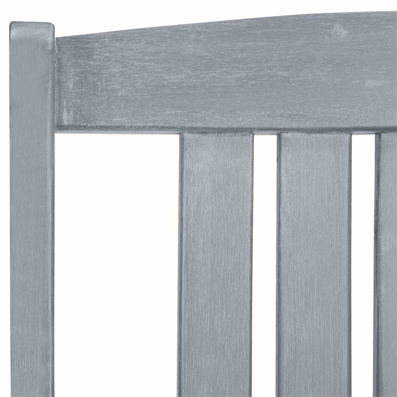 vidaXL Patio Chairs with Cushions 2 pcs Gray Solid Acacia Wood