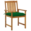 vidaXL Patio Chairs with Cushions 2 pcs Solid Acacia Wood