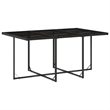 vidaXL 11 Piece Patio Dining Set with Cushions Black Poly Rattan