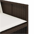vidaXL 9 Piece Patio Dining Set with Cushions Brown Poly Rattan