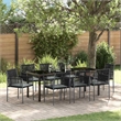 vidaXL Garden Dining Set 9 pcs Black PE Rattan