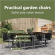 vidaXL Garden Dining Set 9 pcs Black PE Rattan