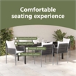 vidaXL Garden Dining Set 7 pcs Brown and Black PE Rattan