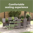 vidaXL Garden Dining Set 7 pcs Grey Powder-Coated Steel
