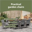 vidaXL Garden Dining Set 9 pcs Grey Poly Rattan