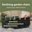 vidaXL Garden Dining Set 9 pcs Black Poly Rattan