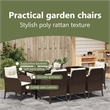 vidaXL Garden Dining Set 9 pcs Brown Poly Rattan