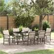 vidaXL Garden Dining Set 7 pcs Brown Poly Rattan