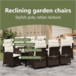 vidaXL Garden Dining Set 9 pcs Brown Poly Rattan