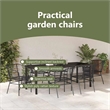 vidaXL Garden Dining Set 7 pcs Black Poly Rattan